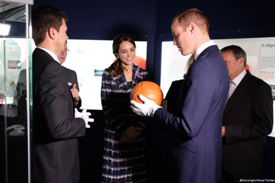 Prince William visits the National Football Museum in Manchester