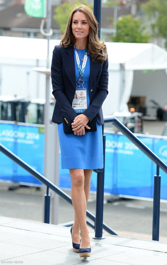 Kate Middleton wearing her blue Stella McCartney Dress