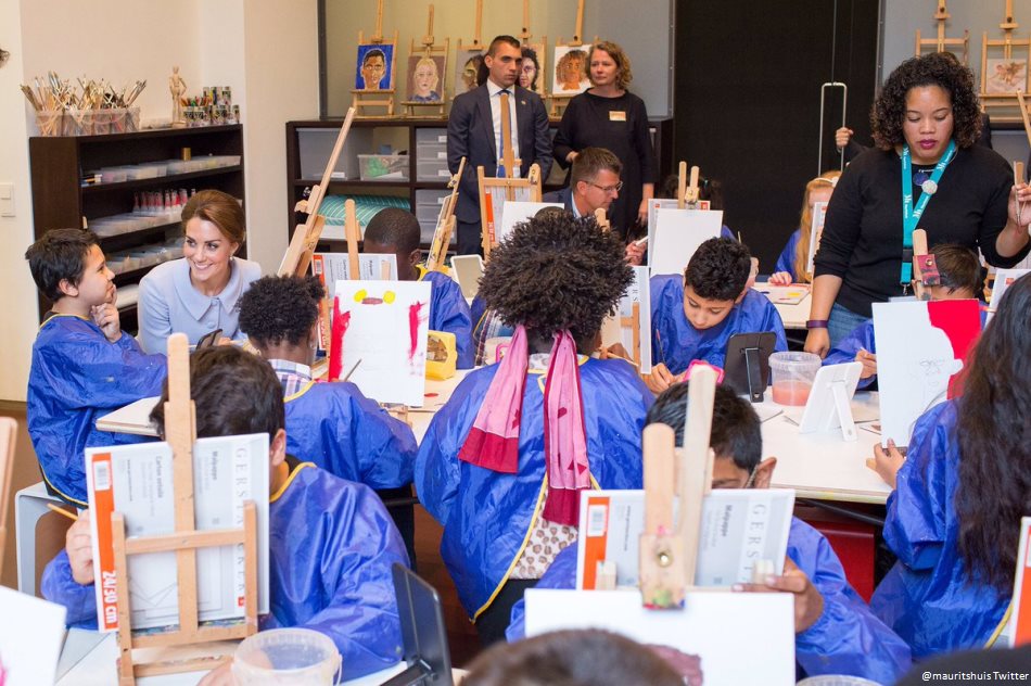 Kate Middleton attends an art at the Mauritshuis museum
