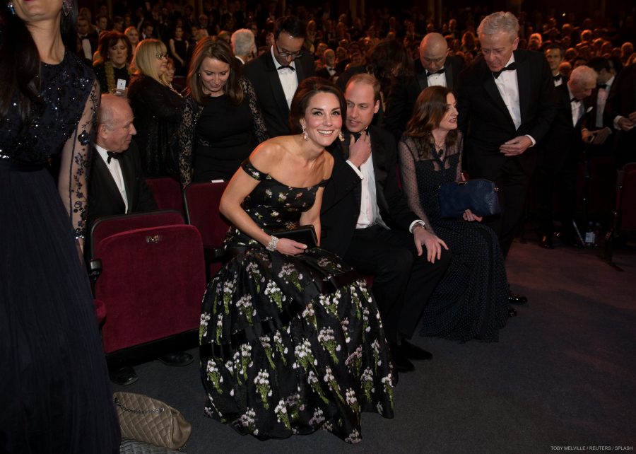 William and Kate watch the BAFTAs