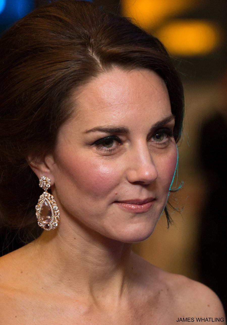 The Duchess of Cambridge wearing the large earrings