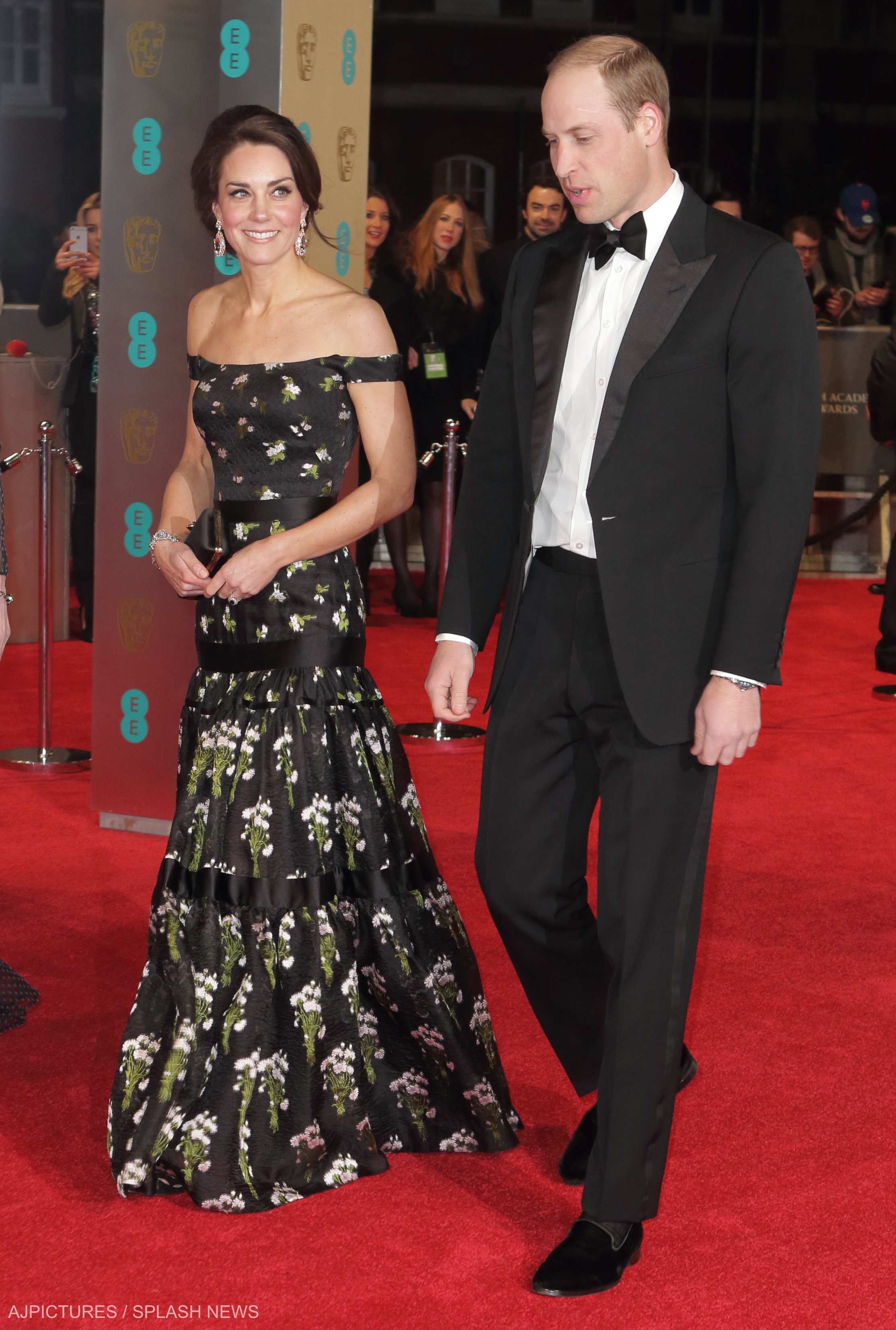 Prince William, Duke of Cambridge and Catherine, Duchess of Cambridge arriving at the 2017 BAFTAs held at The Royal Albert Hall, London.