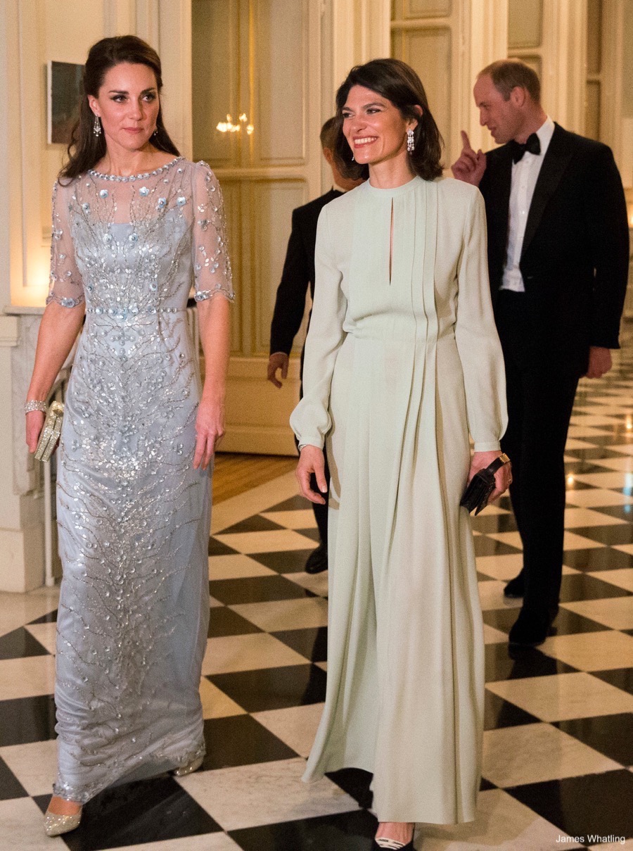 The Duke and Duchess of Cambridge attend a black tie dinner hosted by the British Ambassador at the British Embassy, Paris, France, on the 17th March 2017.