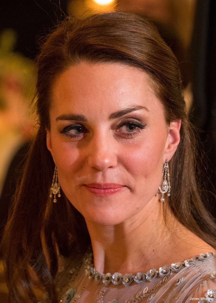 The Duke and Duchess of Cambridge attend a black tie dinner hosted by the British Ambassador at the British Embassy, Paris, France, on the 17th March 2017.