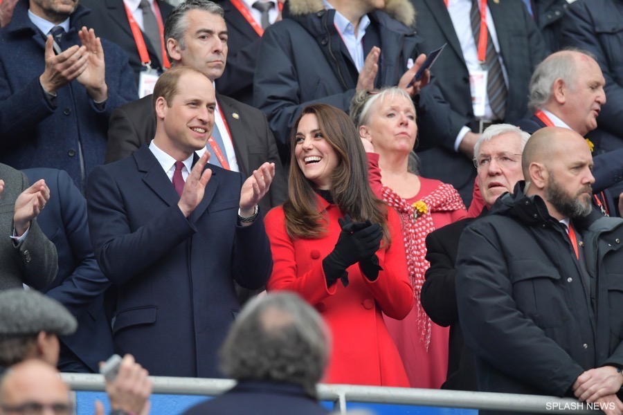 The Duke and Duchess of Cambridge watch the Wales vs France RBS Six Nations match at the Stade de France in Paris, France. This is His Royal Highness's first engagement as Patron of the Welsh Rugby Union since Her Majesty The Queen stepped down as its Patron in December 2016.