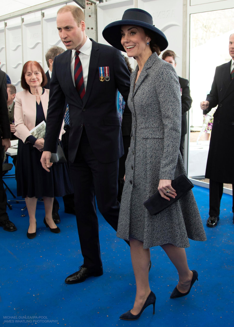 Kate Middleton in blue Micheal Kors ensemble for Iraq & Afghanistan memorial unveiling in London