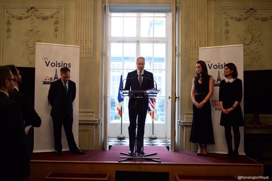 Prince William gives a speech in Paris