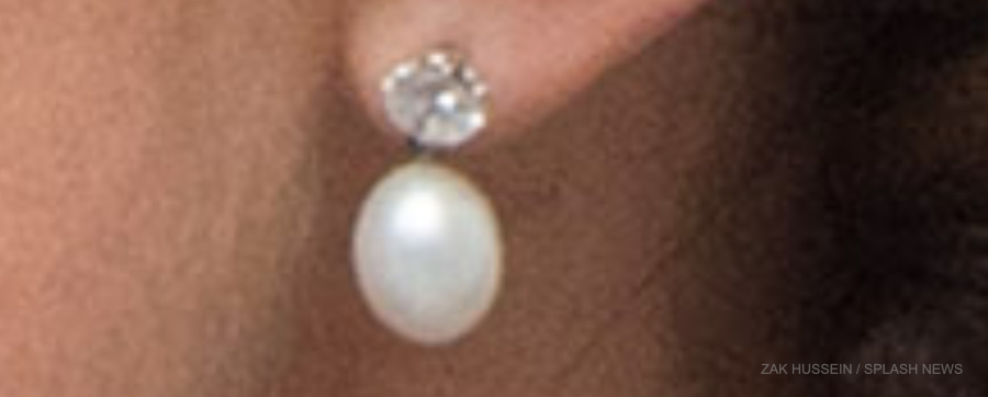 Queens Earrings on Loan to Kate