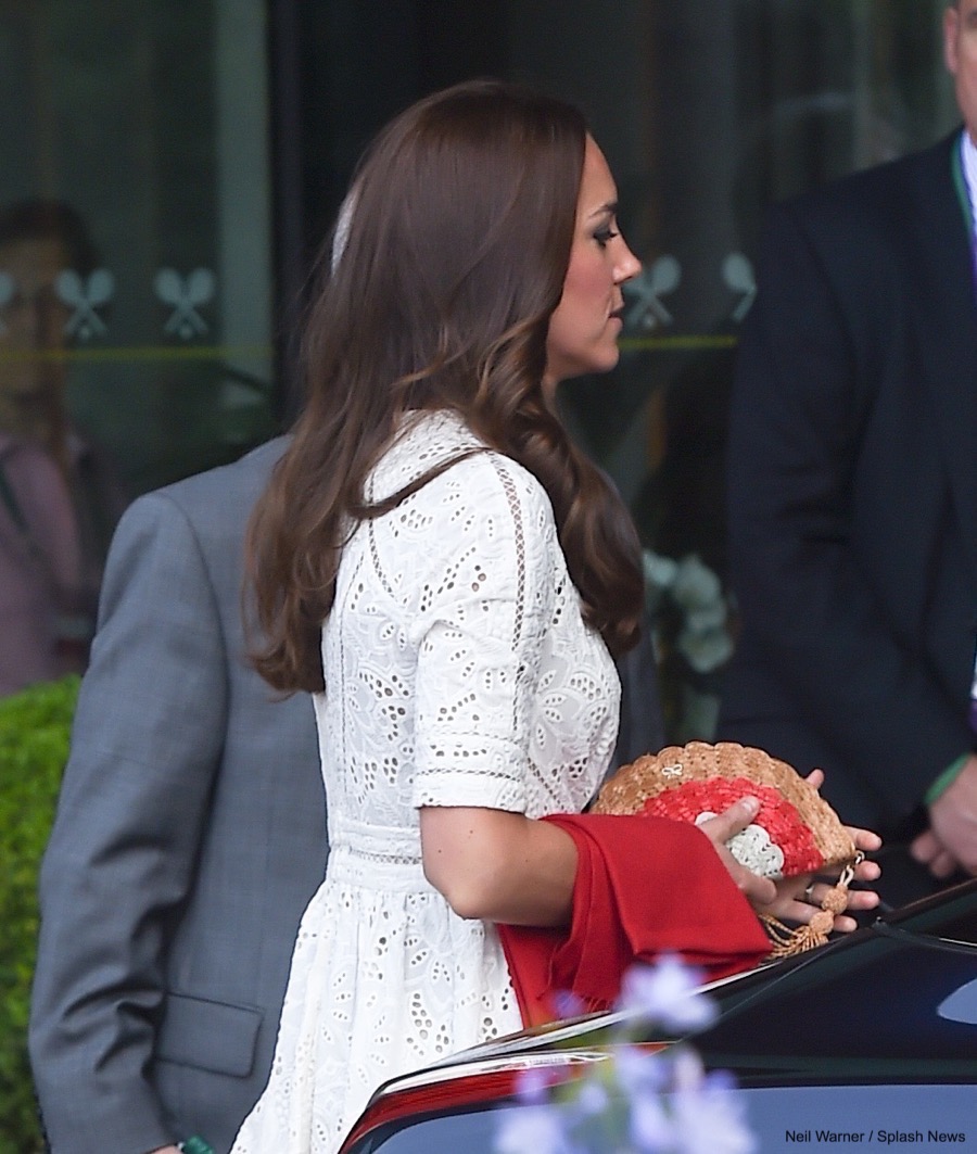 Kate Middleton wore a white dress to Wimbledon in 2014