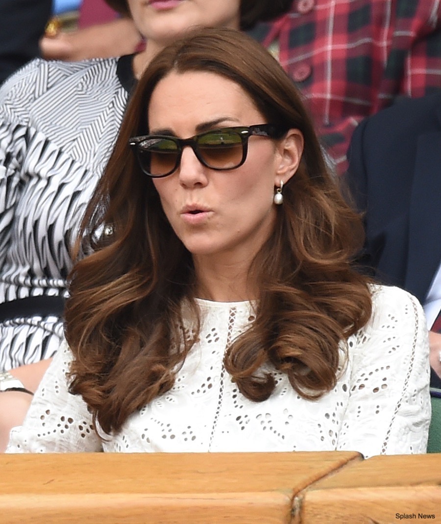 Kate Middleton wore a white dress to Wimbledon in 2014