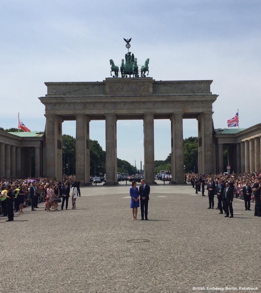 William and Kate at the Brandenburg Gate in Berlin