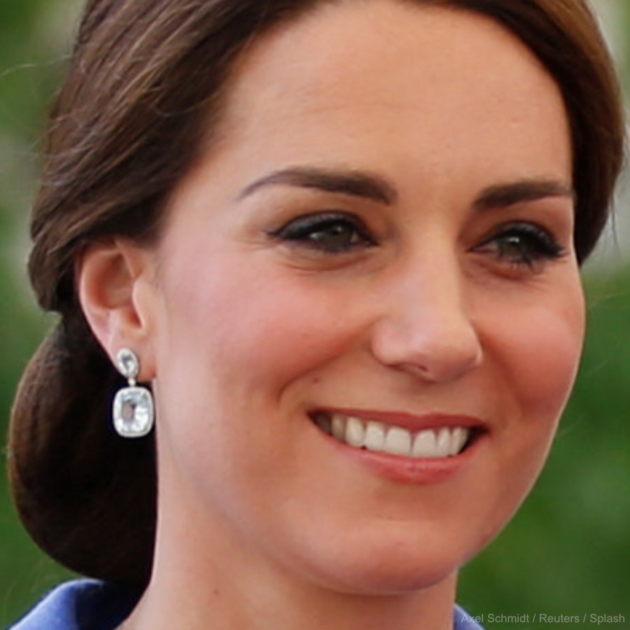 Kate Middleton's blue earrings in Berlin