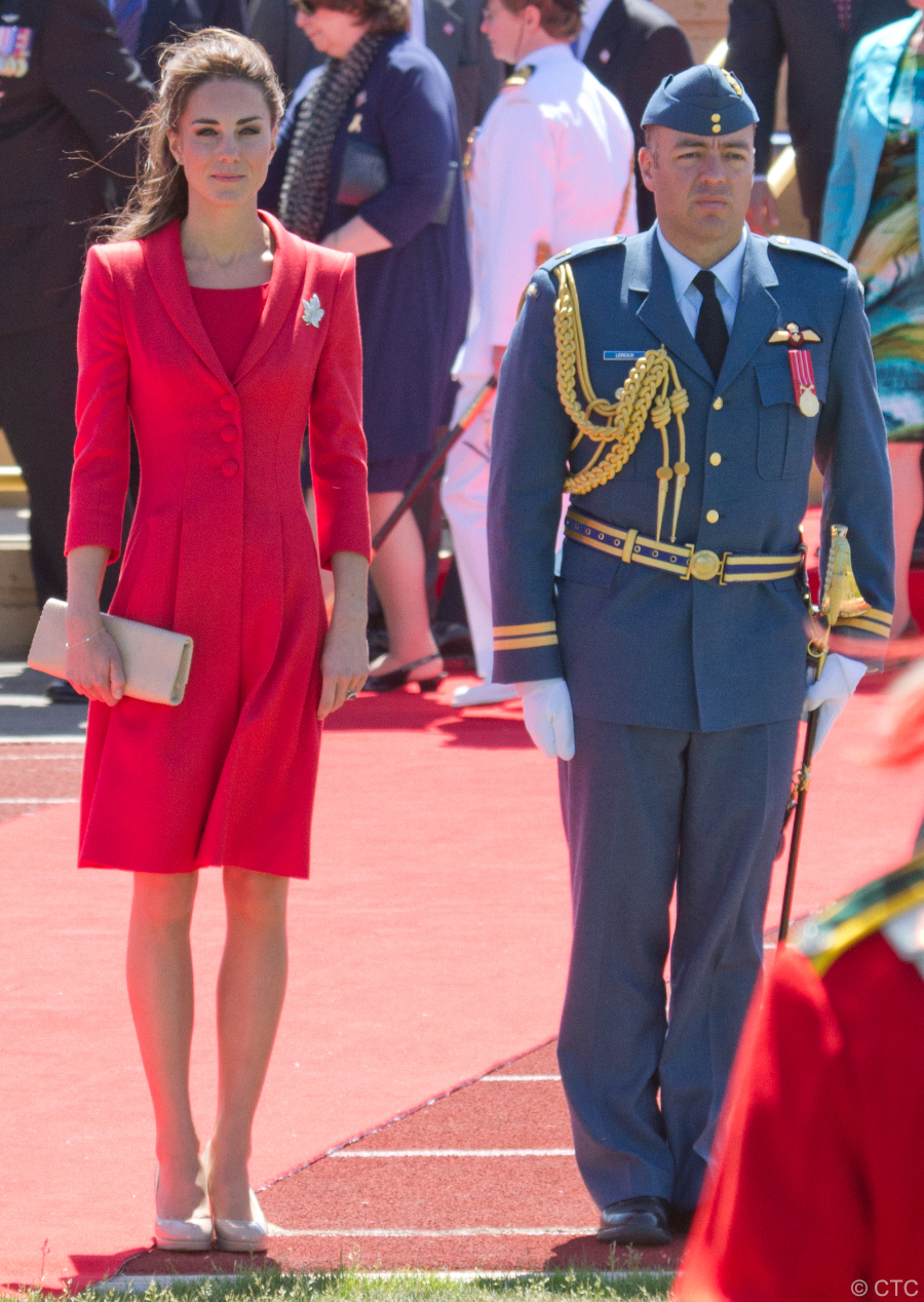 The Duke and Duchess of Cambridge participate in the official departure ceremony at Calgary Rotary Challenger Park. Photo by Maurice Li.
