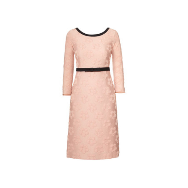 Orla Kiely Peach Raised Flower Dress