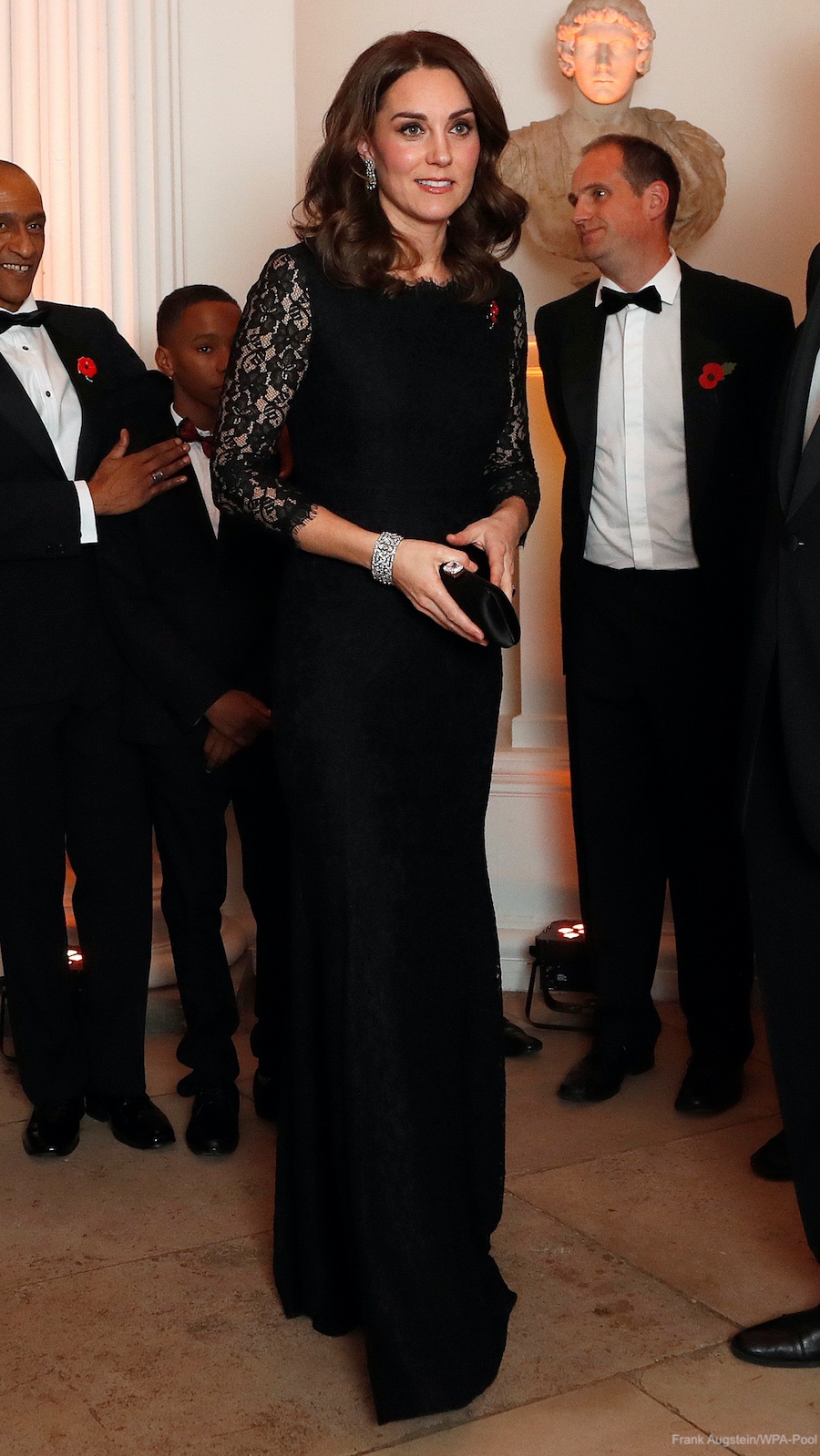 Kate Middleton Dazzles in a Black Lace Gown and Heirloom Diamonds at Children’s Mental Health Gala