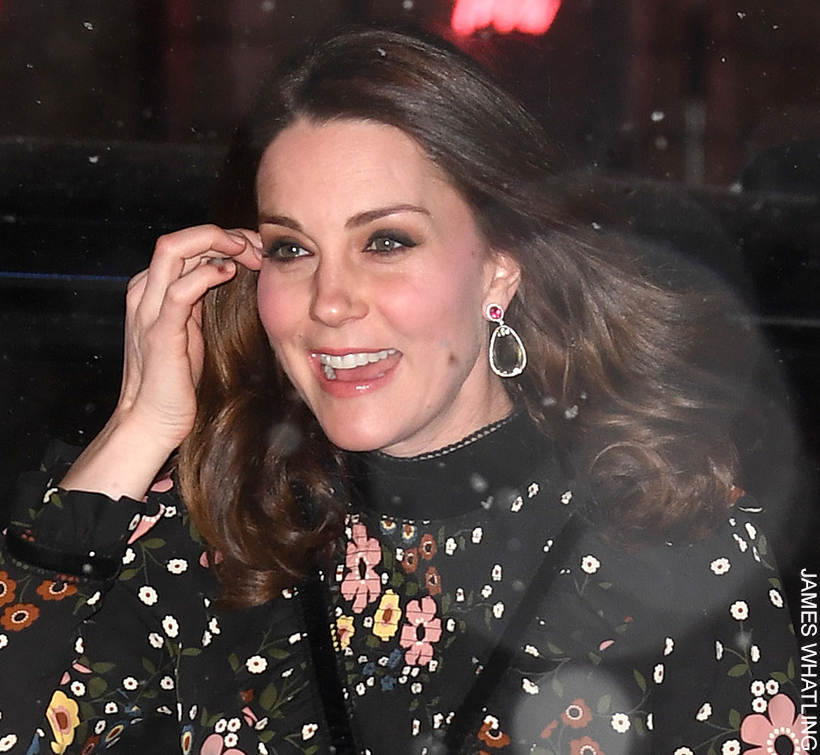 Kate Middleton wearing the pink and green earrings from Kiki McDonough