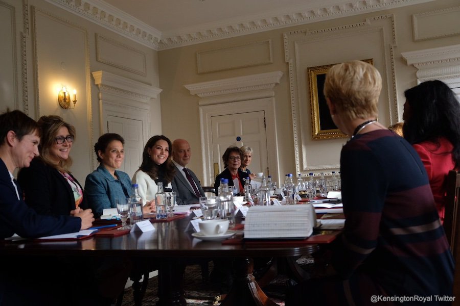 Kate Middleton hosts a discussion on maternal mental health