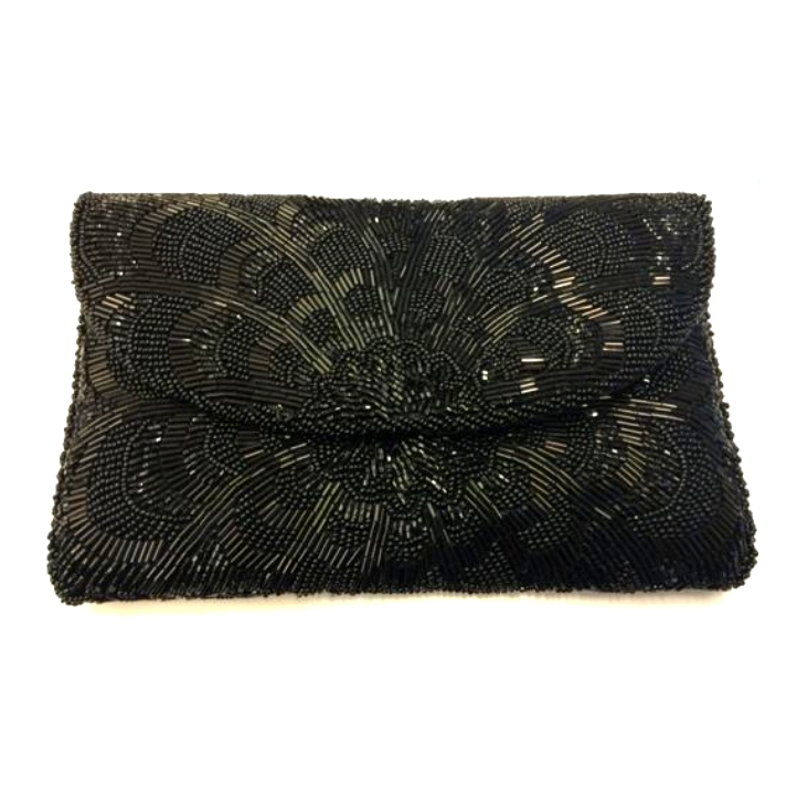 Kate Middleton's Black Beaded Magid Clutch Bag