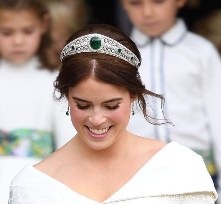 Princess Eugenie wearing a tiara at her wedding