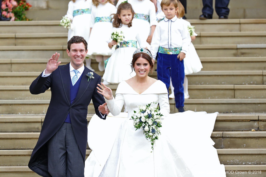 Princess Eugenie in her wedding dress