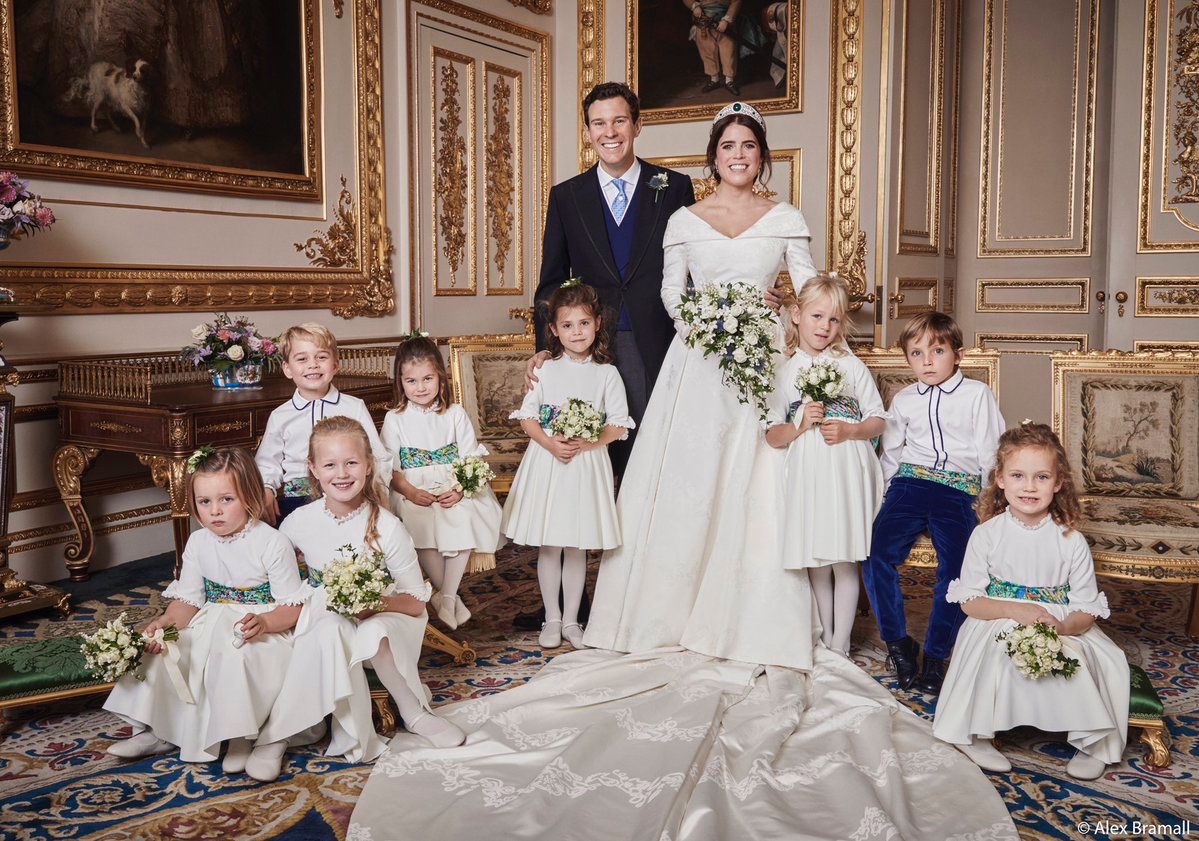 bridesmaids and page boys at Princess Eugenie's wedding