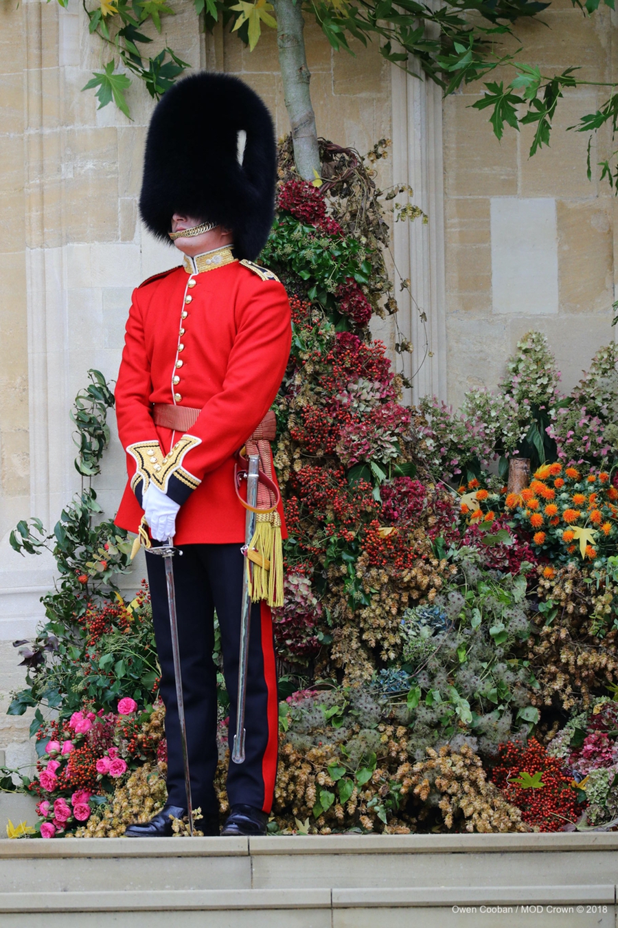Floral displays at the church