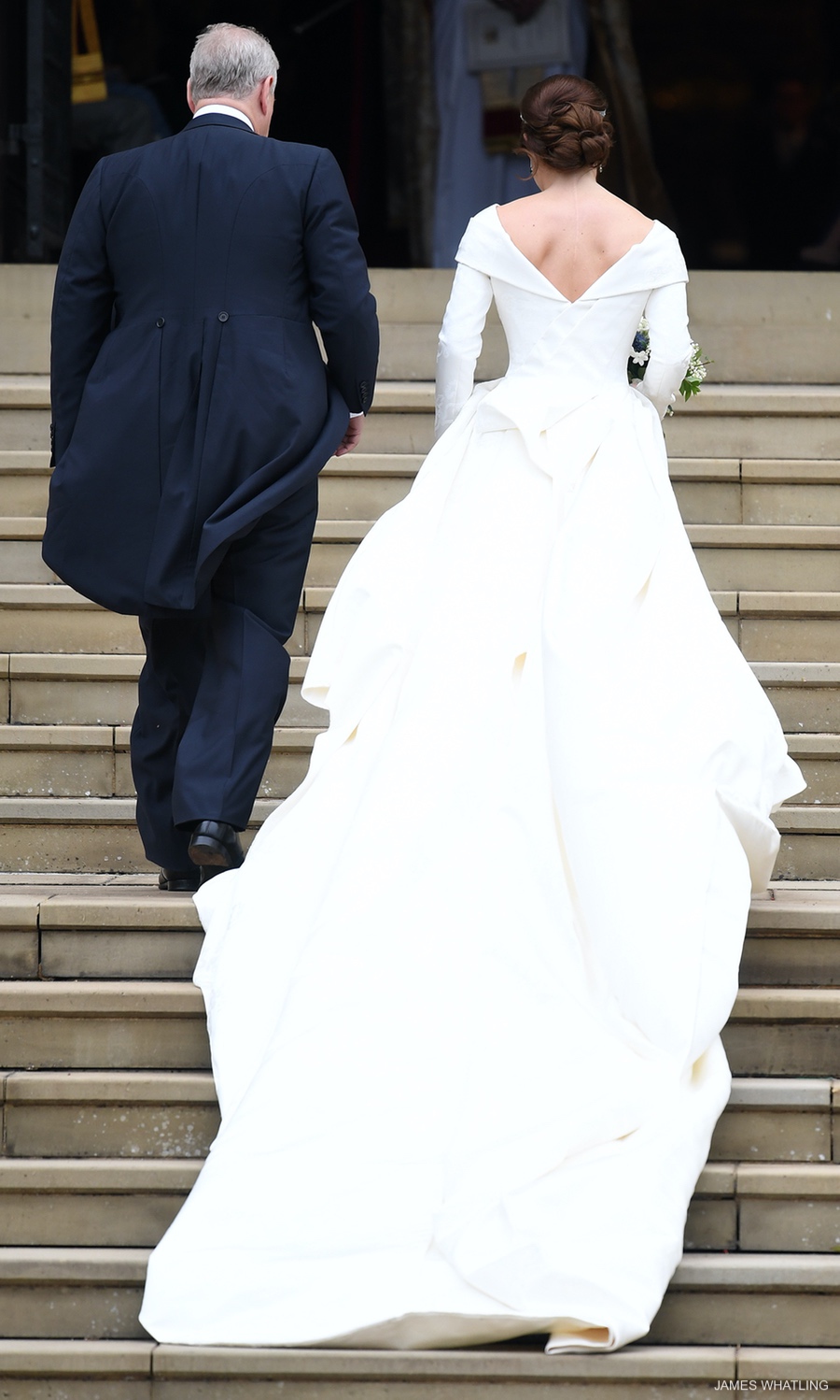 The train on Princess Eugenies wedding dress