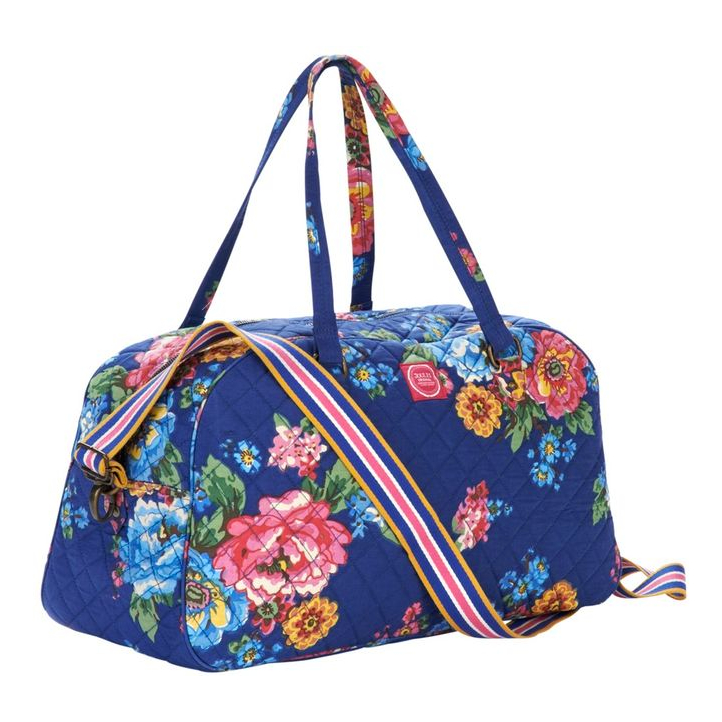Joules Overnight Bag in Blue Posy