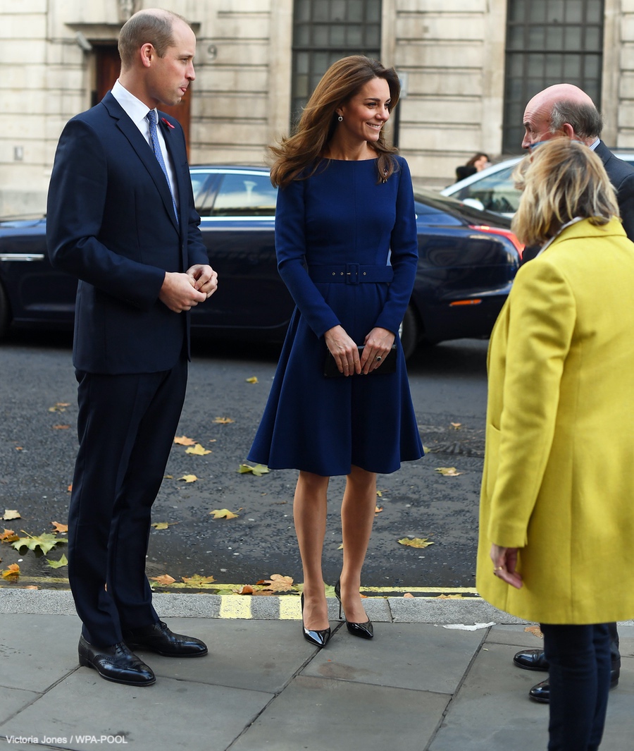 Kate in blue Emilia Wickstead dress for National Emergencies Trust launch