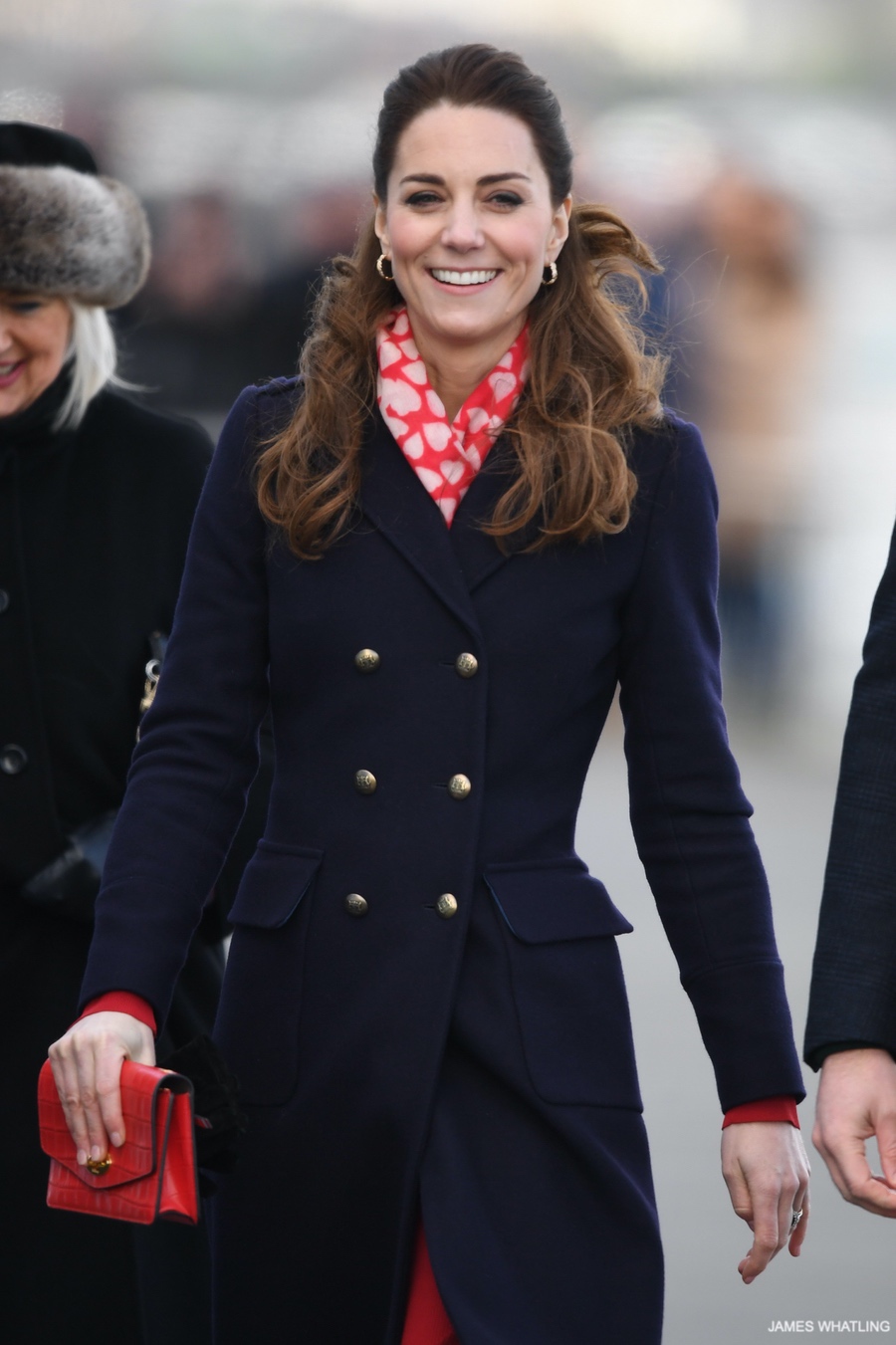 Kate Middleton wears heart print scarf with stylish blue coat for South Wales visit