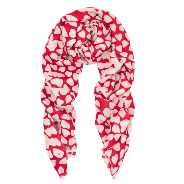 Beulah London Shibani Heart Print Scarf