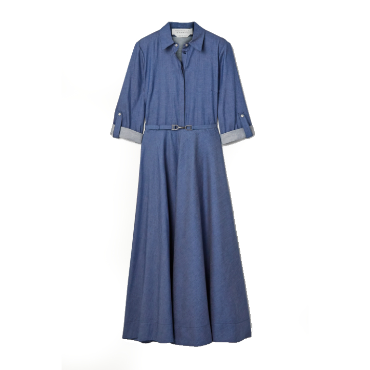 Gabriela Hearst Marley Denim Shirt Dress