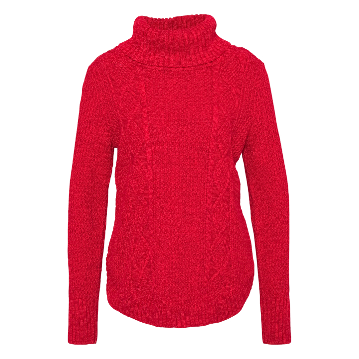Gap Red Cable Knit Turtleneck Sweater