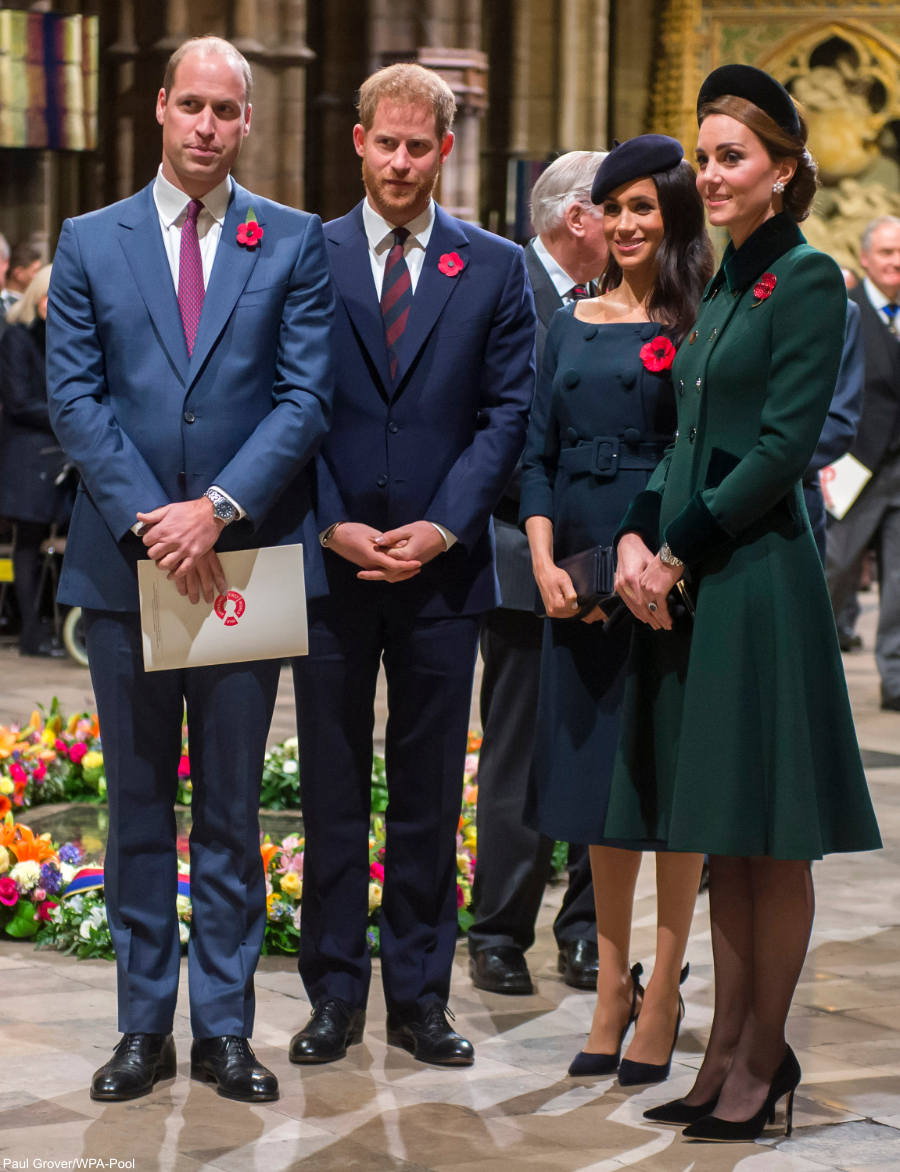 Kate re-wears green Catherine Walker coat to Centenary of the Armistice service