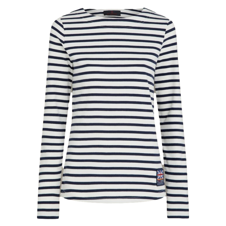 Belstaff Britannia Drey Long Sleeved Blue & White Striped T-shirt