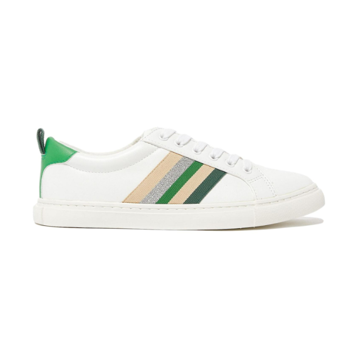 Marks and Spencer Ribbon Trainers in White and Green