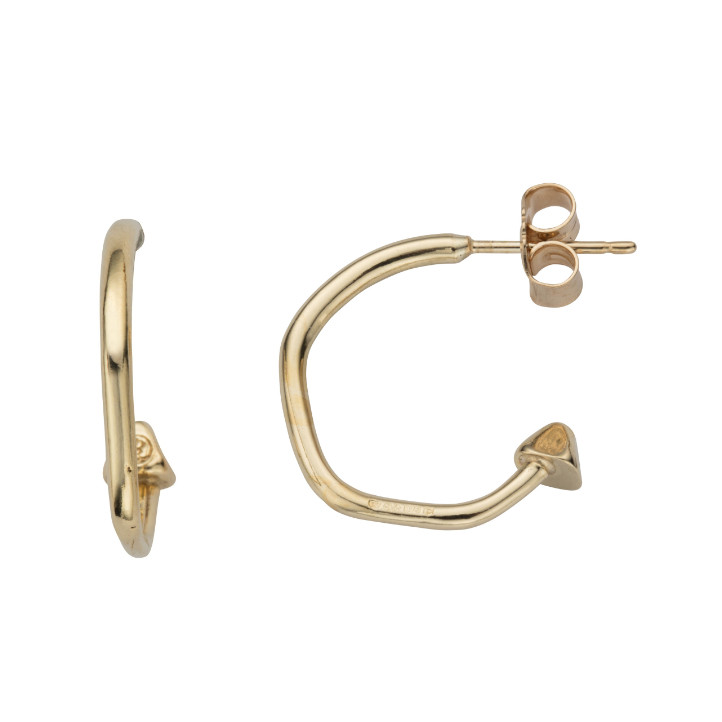 Daniella Draper Mini Cupid Hoop Earrings in Gold (With Removable Shamrock Charms)