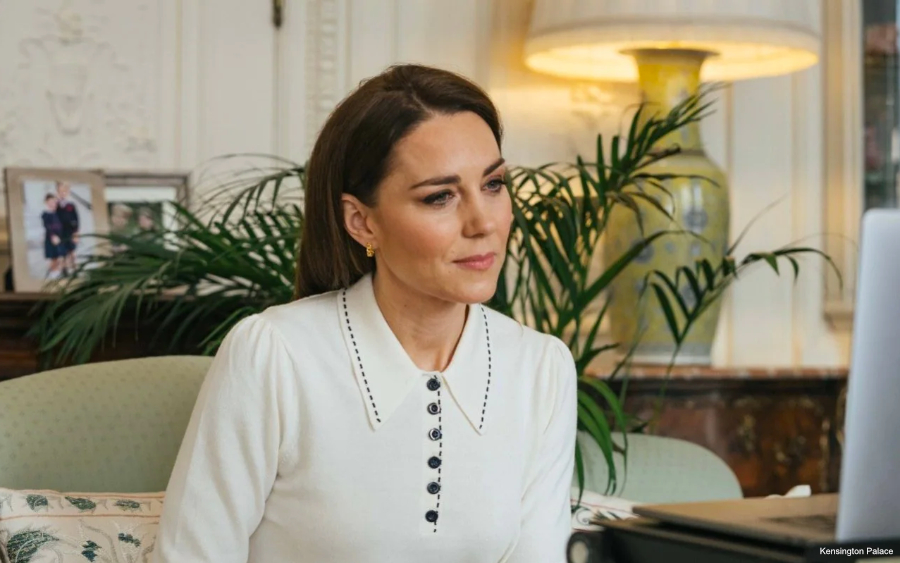 Kate chats with a “princess” during video call with Little Village charity
