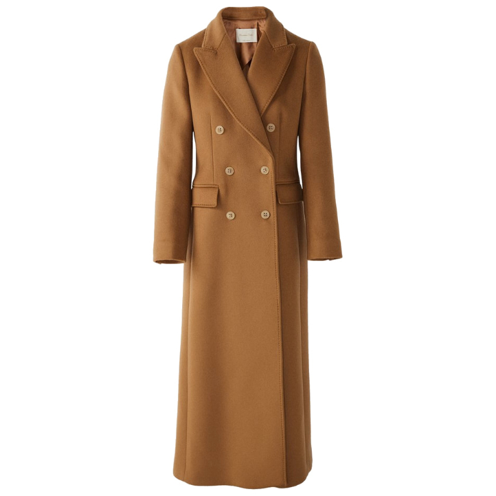 Massimo Dutti full-length camel coat