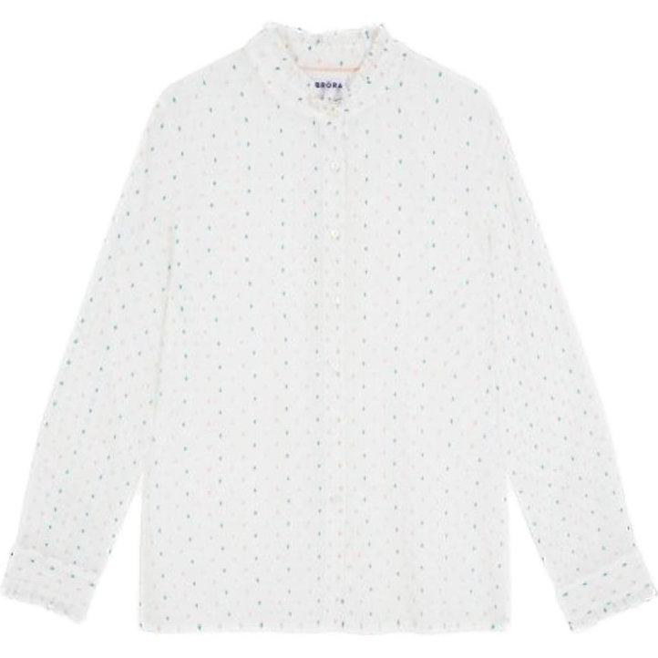 Brora Dobby Cotton Spot Blouse