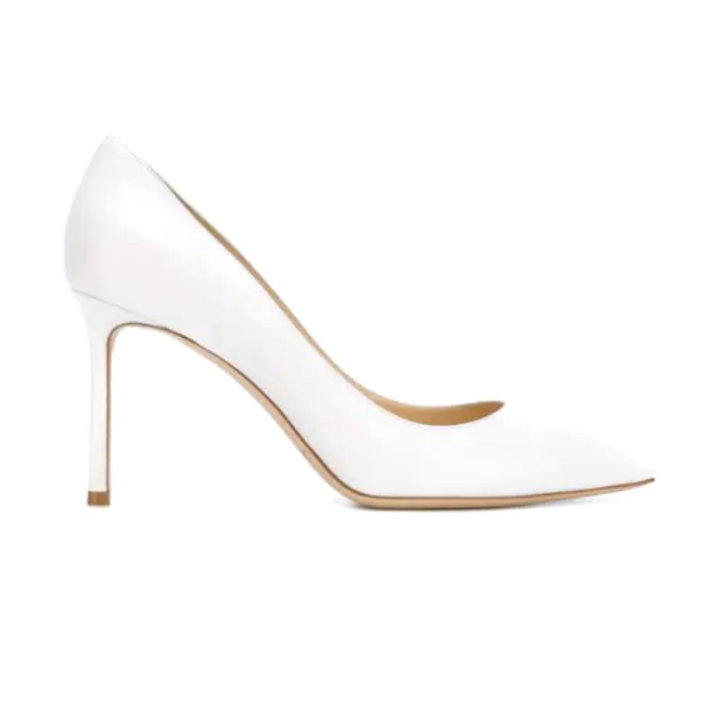 Jimmy Choo Romy 85 Pumps In White Leather
