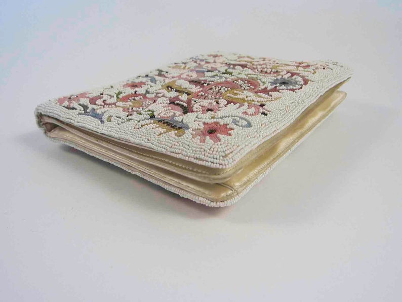 Kate's vintage beaded floral clutch by Josef