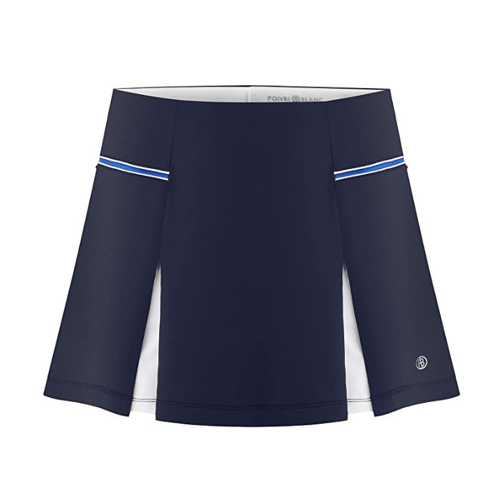 Poivre Blanc Meryl Stretch Pique Skort in Oxford Blue