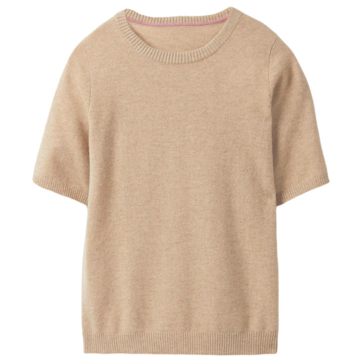 Boden Cashmere Knit Top in Smoky Quartz