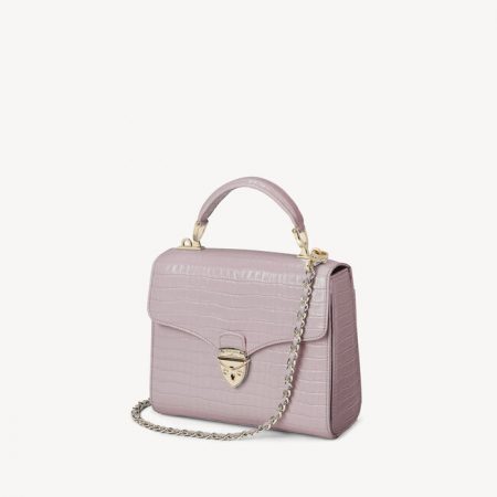 Aspinal of London Mayfair Midi Bag in Lilac