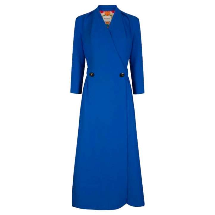 Eponine London Blue Full-Length Coat Dress