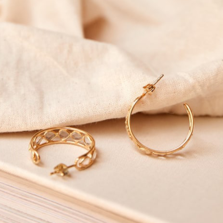 Sézane Bruna Gold Hoop Earrings