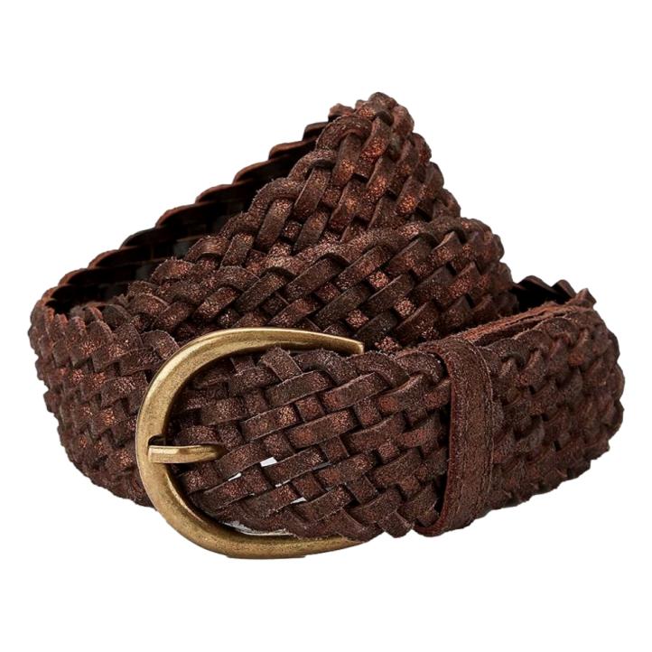 Brora Chocolate Brown Woven Leather Belt