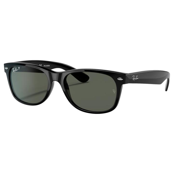Ray-Ban New Wayfarer Classic Sunglasses in Black with Green Lenses