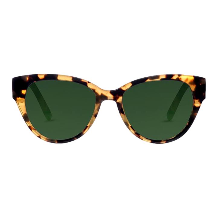 Finlay & Co Henrietta Light Tortoise Sunglasses with Green Lenses